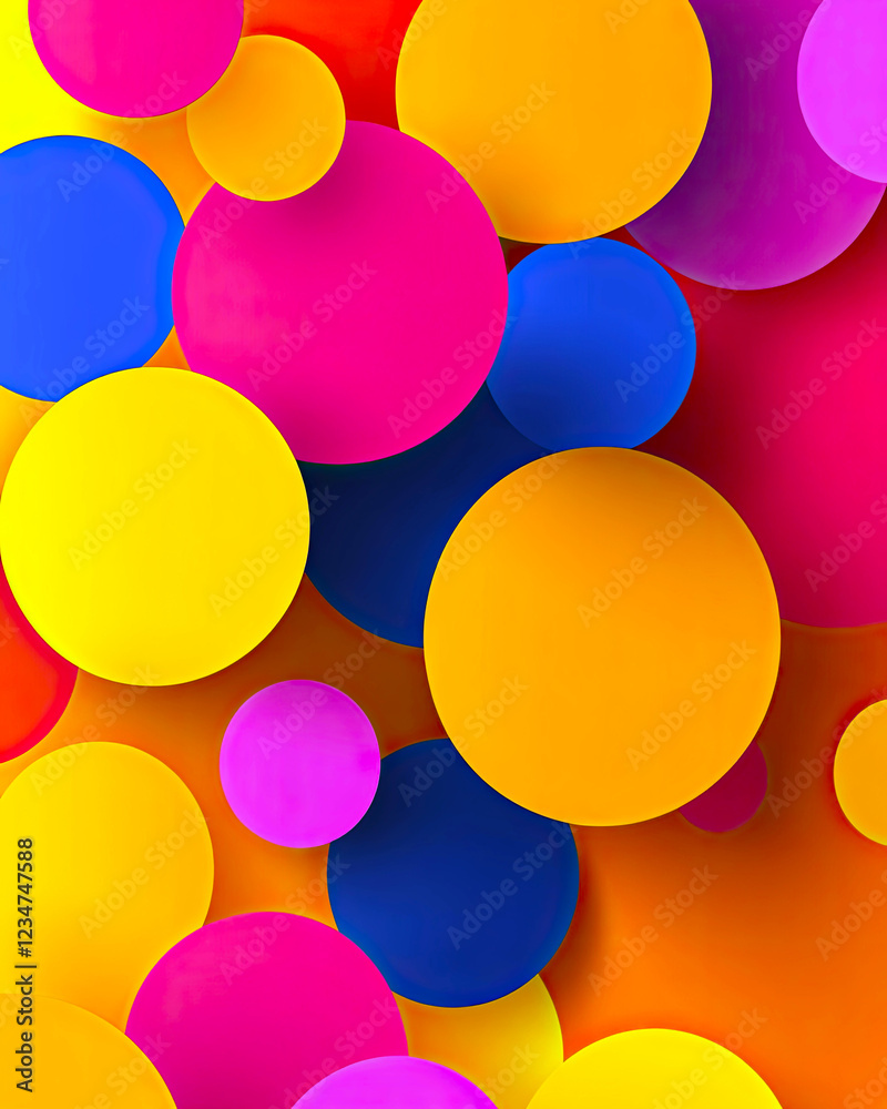 Poster Overlapping Speech Bubbles Create a Vibrant Expression of Communication in Minimalist Design