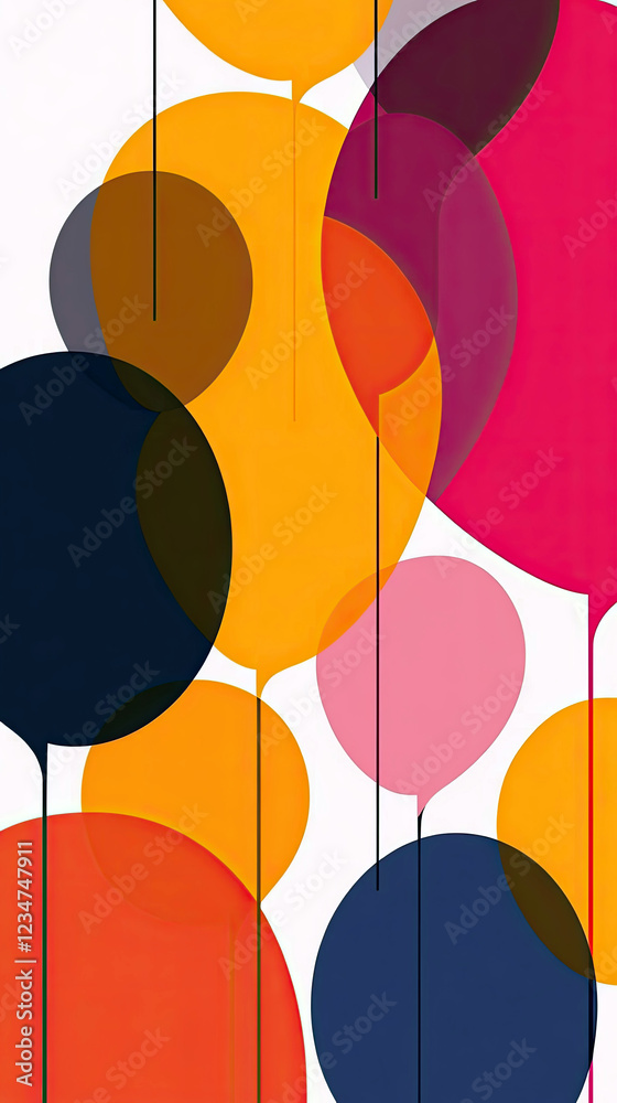Poster brightly colored overlapping speech bubbles create a lively atmosphere, inviting dialogue and ideas