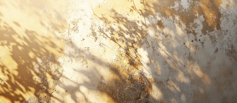 Textured wall with natural shadows and earthy tones ideal for backgrounds and design projects Copy Space
