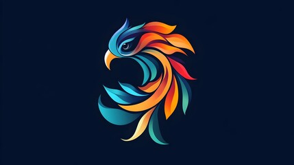 birds logo and flying birds sign vector art illustration. Bird gradient color logo design. Concept for stichker and adverb