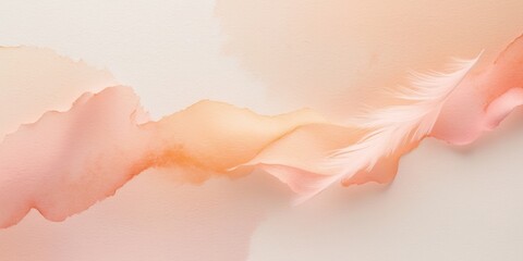 Blush Pastel Peach Watercolor Gradient Background.