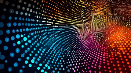 Abstract Colorful Dotted Wave Background