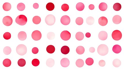 Soft Abstract Circles in Shades of Red and Pink on White Background