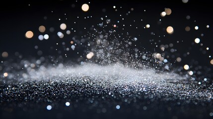 Glittering Particles Against Dark Background for Creative Projects