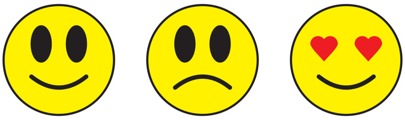 A little sad face emoticons with slight frown Vector Image