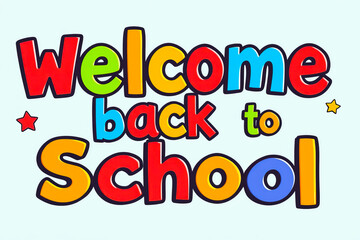 Text Welcome back to school on white background