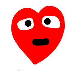 Fototapeta premium Gradient Heart Reaction Art – Stylish & Trendy Love-Themed Illustration