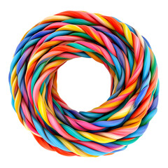 PNG Colorful Rope Hoops Against Transparent Background for Playful, Decorative, or Craft Design Projects
