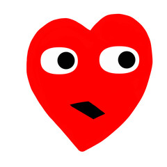Bright and colorful heart reaction icon, designed to add charm and emotion to social media reactions, messages, and digital art.