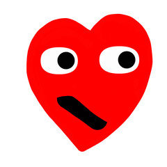 Bright and colorful heart reaction icon, designed to add charm and emotion to social media reactions, messages, and digital art.