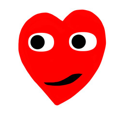 Kawaii-style heart reaction illustration, incorporating cute and adorable details to enhance messages of love and joy.