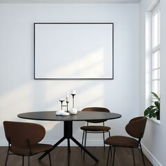 Modern Minimalist Living Room With Canvas 