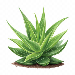 abstract 3d fresh aloe vera pup isolated on white background
