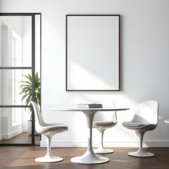 Modern Minimalist Living Room With Canvas 