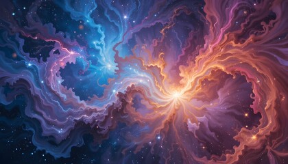 abstract fractal background with space