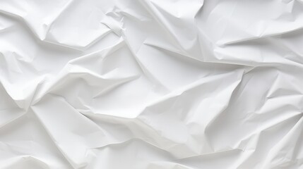 Obraz premium Seamless White Crumpled Paper Background Texture Ideal for Design Projects, Advertisements, and Creative Applications