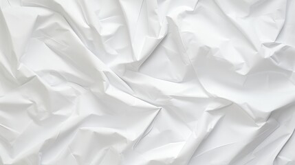 Seamless White Crumpled Paper Background Texture for Creative Design Projects and Photo Editing Enhancements