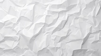 Fototapeta premium Seamless Crumpled White Paper Background Texture for Creative and Design Projects in Various Applications and Formats