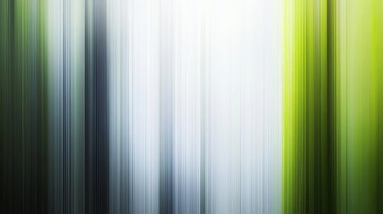 Obraz premium Abstract blurred background with white, green, and gray vertical stripes