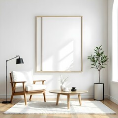 Modern Living Room Interior With Mockup