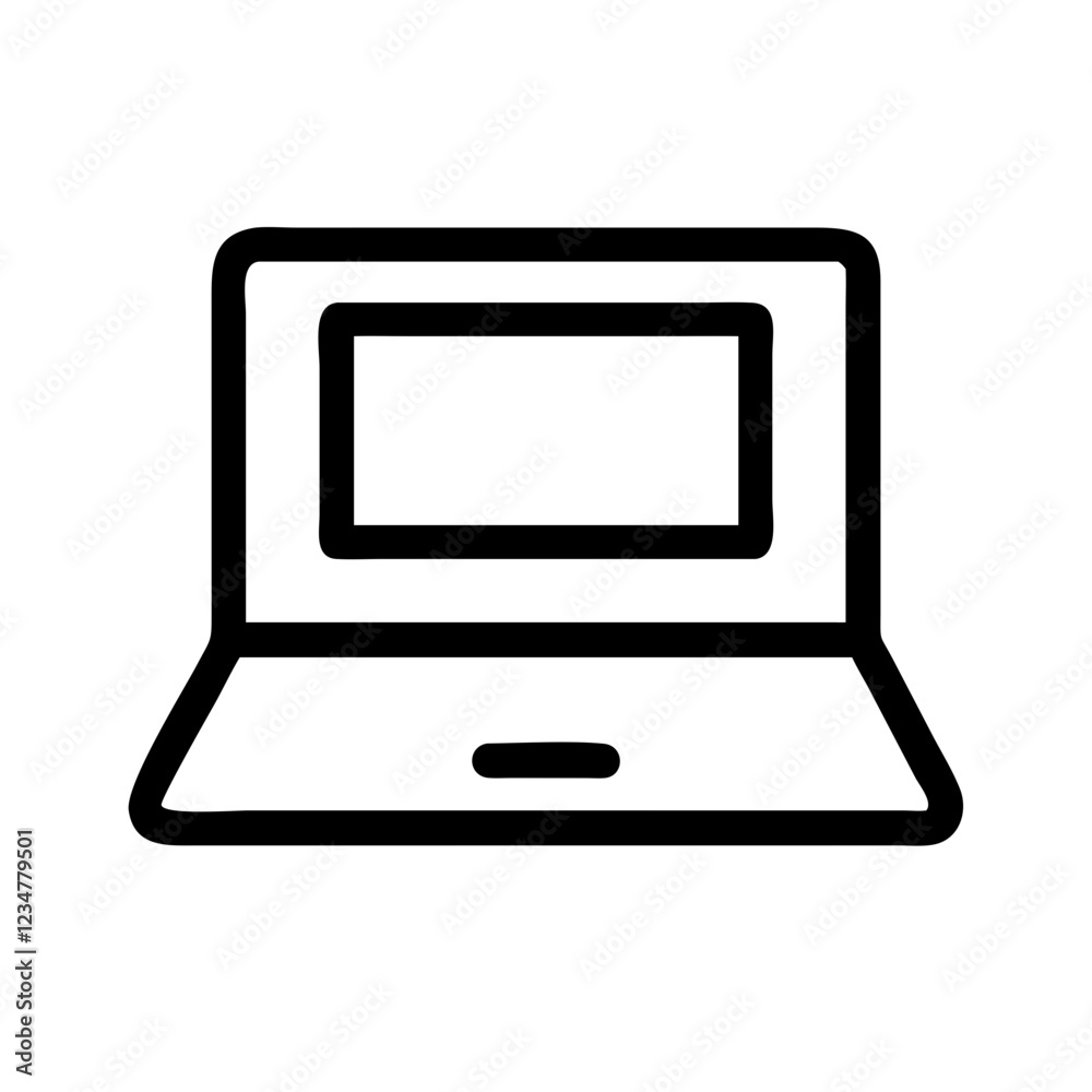 Poster Laptop Vector Icon for Technology and Computing Representation