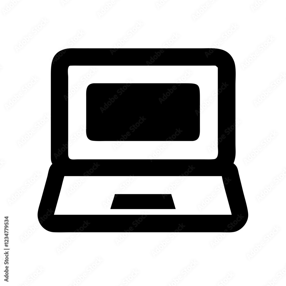Poster Laptop Vector Icon for Technology and Computing Representation