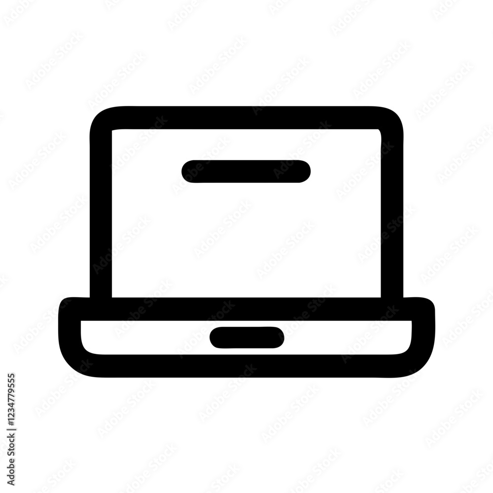 Poster Laptop Vector Icon for Technology and Computing Representation
