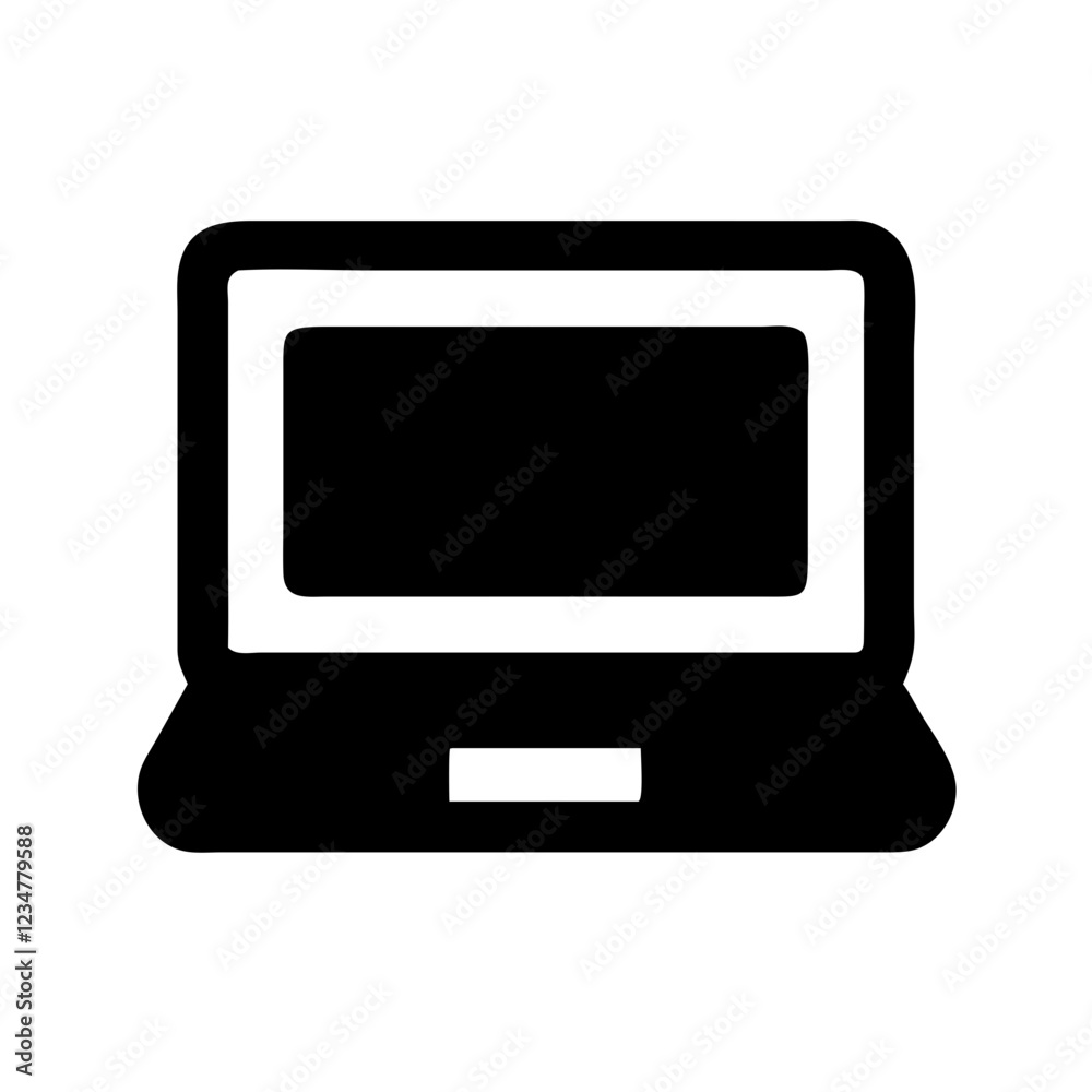 Poster Laptop Vector Icon for Technology and Computing Representation