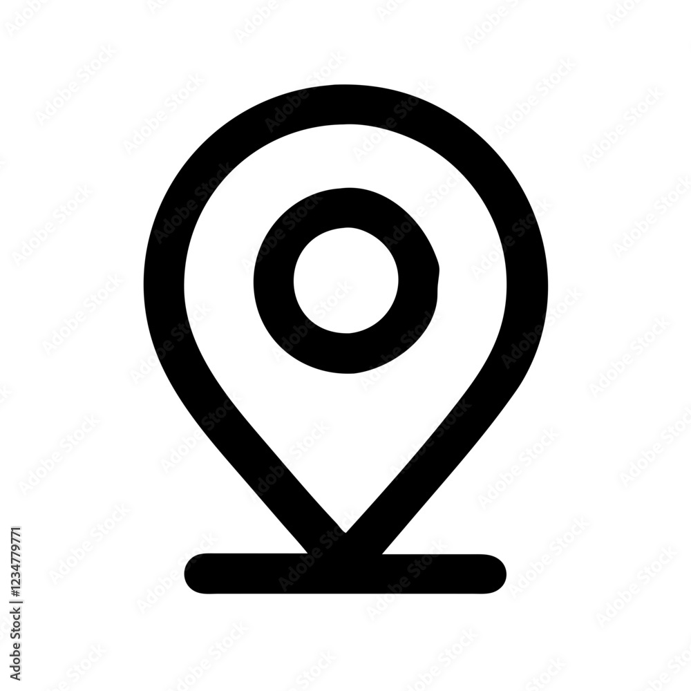 Aufkleber Location Pin Vector Icon for Navigation and Geolocation Representation