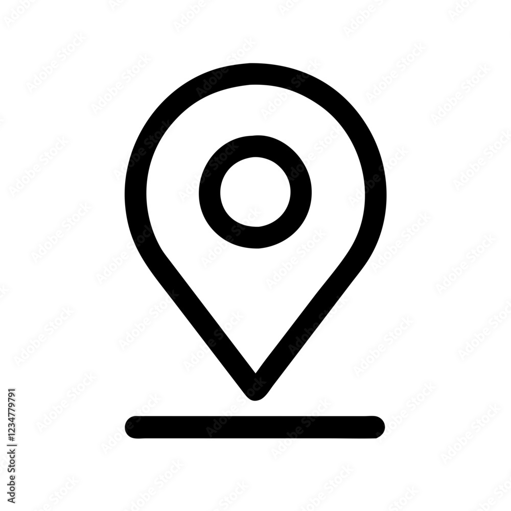 Aufkleber Location Pin Vector Icon for Navigation and Geolocation Representation
