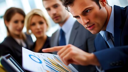 Business meeting with people analyzing data in modern office environment insights presentation collaborative view