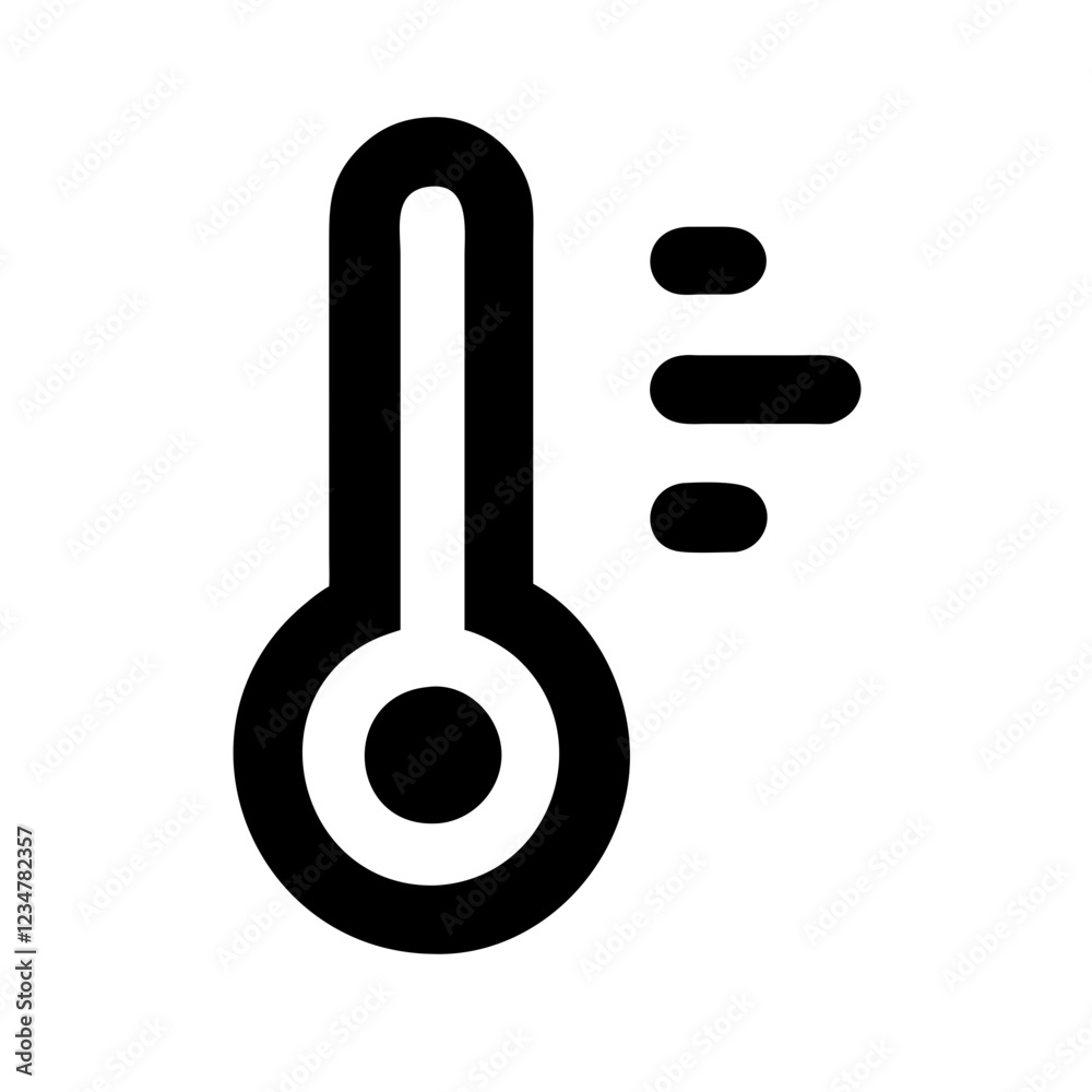 Poster Thermometer Vector Icon for Temperature and Medical Representation