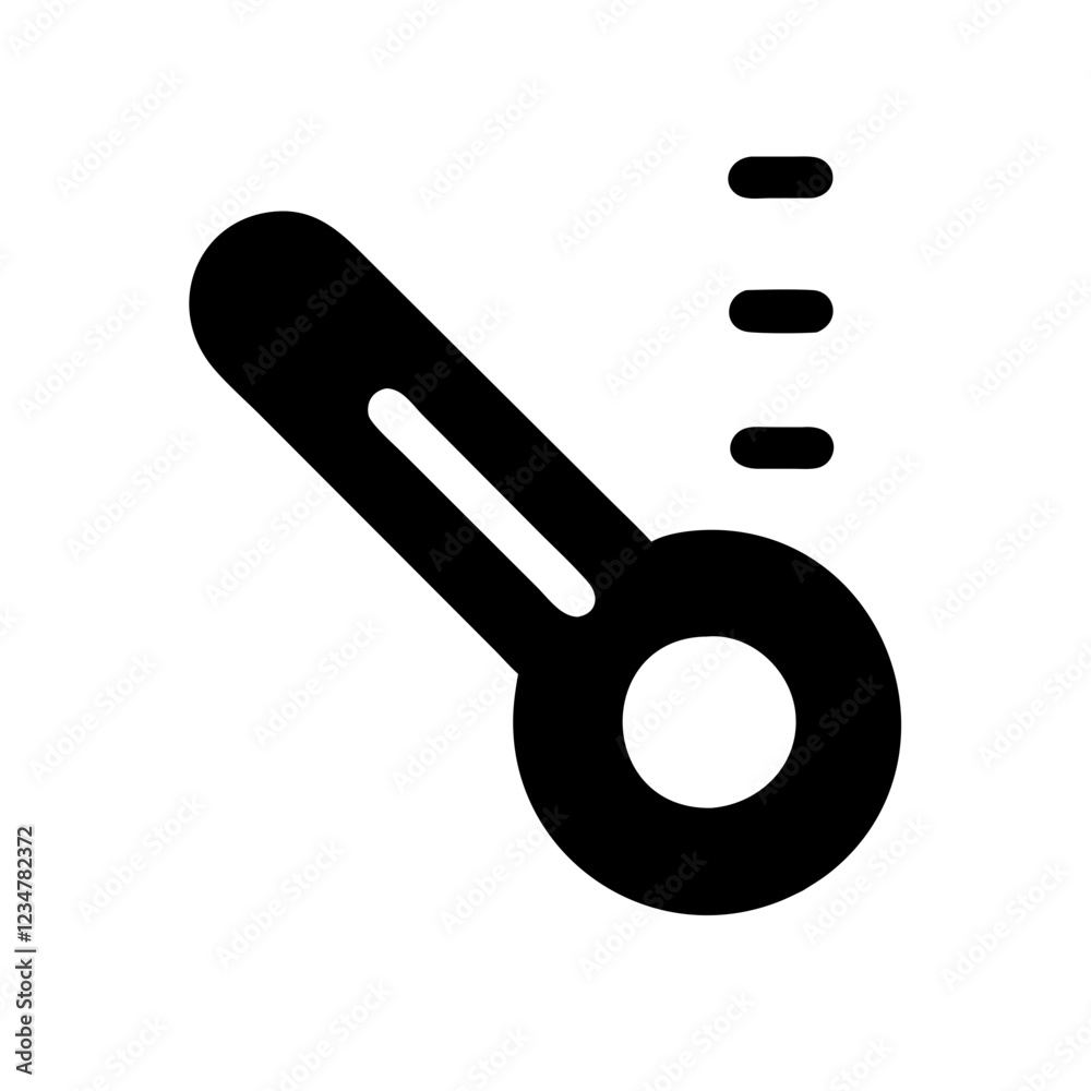 Poster thermometer vector icon for temperature and medical representation