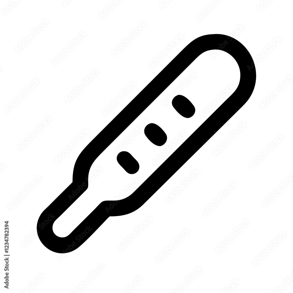 Poster thermometer vector icon for temperature and medical representation