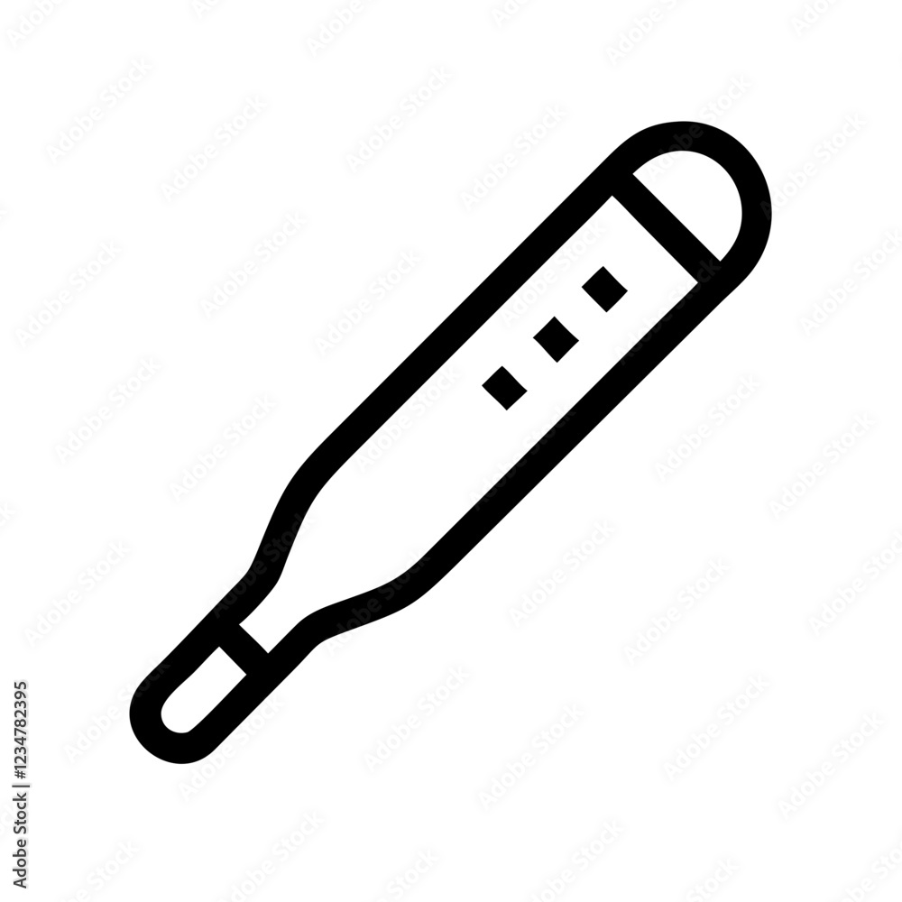Poster thermometer vector icon for temperature and medical representation