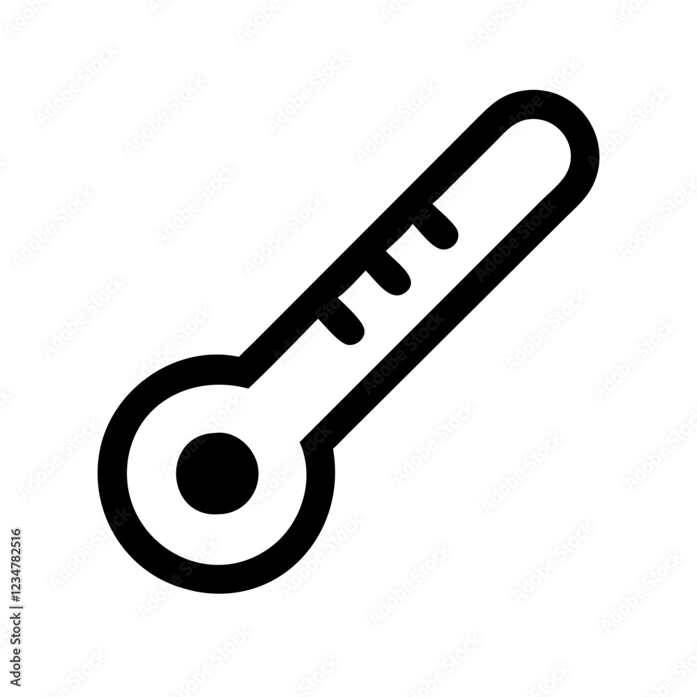 Poster thermometer vector icon for temperature and medical representation