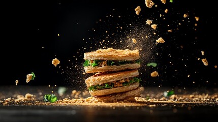 Stack of various food documentaries with different culinary themes and styles on display