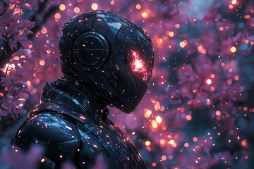 photography of a sleek futuristic humanoid robot