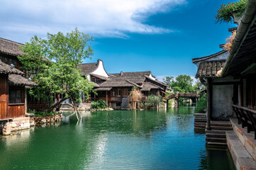 Obraz premium traditional house on the river