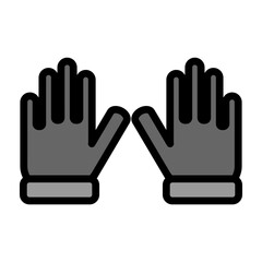 Obraz premium Leather Gloves Vector Filled Icon Design