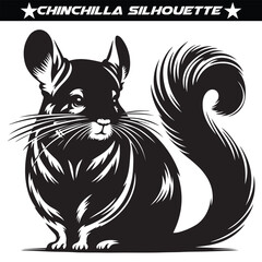 Chinchilla silhouette vector illustration
