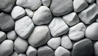 Smooth Marble Stones in Grey Tones