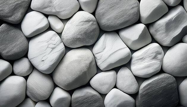 Smooth Marble Stones in Grey Tones