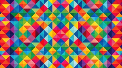 A kaleidoscope of vibrant colors arranged in a repeating pattern of triangles, creating a captivating visual symphony of geometric design.
