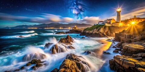 Long exposure reveals motion-blurred seascapes, starry skies, coastal lights, defying wind and tide.