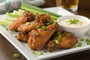 Fototapeta premium chicken wings with rice