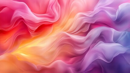 Obraz premium Abstract Pastel Fabric Waves Flowing Softly