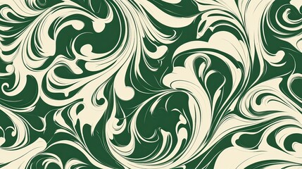 Green and white swirl pattern