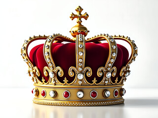 golden crown isolated on white