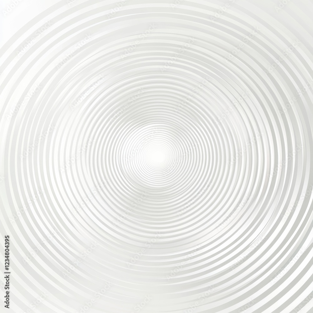 Fototapete concentric circular patterns creating a soothing visual effect in a bright white environment. genera